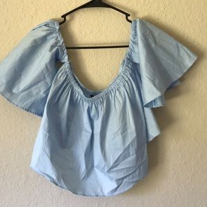 ZARA off shoulder crop top NWT